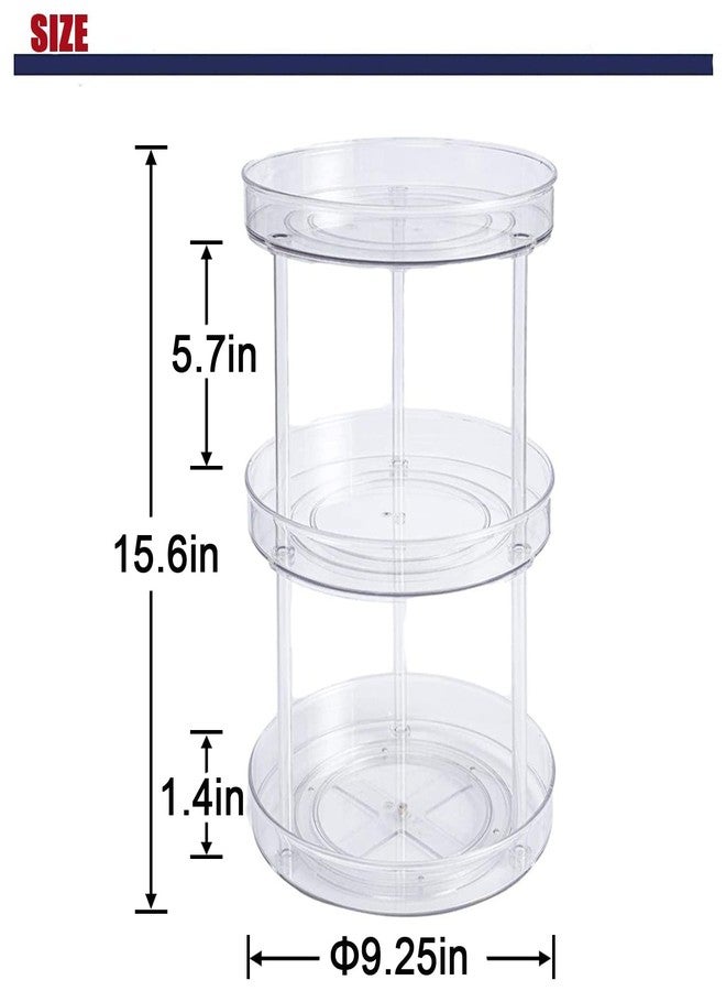 LonlyEagle Non-Skid 3 Tier Lazy Susan Turntable - 360 Degree Rotating Spice Rack for Kitchen, Cabinet & Pantry - Image 3